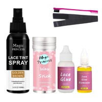 Kit de perruque en dentelle avec logo personnalisé mousse de coiffage et de contrôle des bords pour extension de cheveux