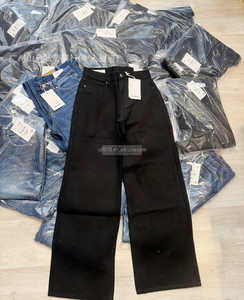 Jeans da donna a vita alta, vestibilità ampia, estivi, in denim lavorato a maglia, casual, stile cargo, <span class=keywords><strong>boyfriend</strong></span>, con strass, antipiega - Product Image 5