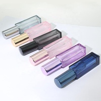 Frascos de Perfume Cuadrados de Vidrio Vacíos de 3ml, 5ml, 10ml, Más Vendidos, Botella de Muestra de Perfume con Pulverizador y Tapa Negra y Oro Rosa