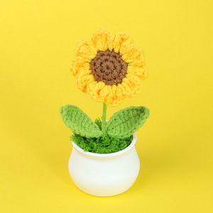 <span class=keywords><strong>Vaso</strong></span> di <span class=keywords><strong>Fiori</strong></span> Artificiali Lavorati a Mano, Mini Girasole, Mughetto, Tulipano <span class=keywords><strong>in</strong></span> <span class=keywords><strong>Vaso</strong></span>, Decorazione <span class=keywords><strong>da</strong></span> Scrivania, Regalo di San Valentino - Product Image 2