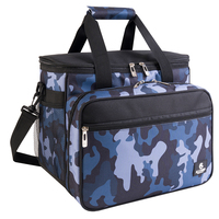 Sac isotherme de pique-nique portable pour 4 personnes avec couverts, grand compartiment, réutilisable, pour l'été