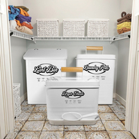 Ensemble d'organisation de décoration de salle de lavage 5 pièces dosettes de blanchisserie magnétiques conteneur séchoir feuilles boîtes de rangement de savon rangement de poubelle à charpie