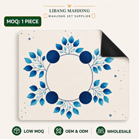 Tapis de Mahjong pour Club de Mahjong d'Halloween, motif floral, en caoutchouc, imperméable, antidérapant, épaissi, silencieux, housse de table personnalisée pour événement