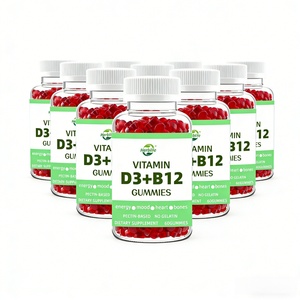 วิตามินดี3 บี12 กัมมี่ อาหารเสริมวีแกนสำหรับผู้ใหญ่และเด็ก ปราศจาก GMO วิตามินดี3 1000 IU และวิตามินบี12 250 ไมโครกรัม (60 กัมมี่) - Product Image 3