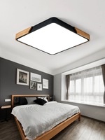 Accueil salon chambre à coucher multi couleur plafonnier moderne élégant simple acrylique bois gradable led plafonnier