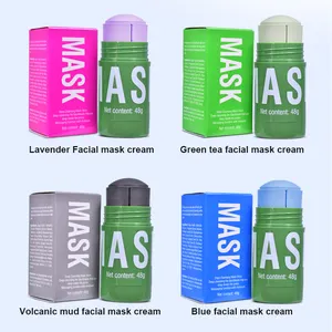 Cosmetic Women Face And Body Skincare Green Tea Deep Cleanse Green Clay Masking Stick Original Moisturizing Beauty With Logo