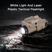 Visée laser rouge tactique en plastique, étanche, légère, laser rouge 5MW avec lumière tactique