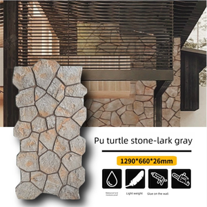 Panel decorativo de piedra con diseño de tortuga, piedra cultural para paredes exteriores, panel decorativo de piedra para hoteles y villas. - Product Image 1