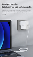 Adaptador de Carga Rápida Gan PD3.1 USB-C con Enchufe Europeo e Indio, Cargador de 140 W con Cable Tipo C para Laptop Apple Macbook