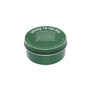 Nhà máy sang trọng Kim Loại Mỹ phẩm Lip Balm Vòng Quà Tặng rỗng tin có thể nến nhỏ lon thiếc với nắp