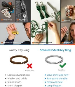 Anillos de Llavero de Acero Inoxidable al por Mayor, Anillos Metálicos para Llaveros para Negocios - Product Image 4