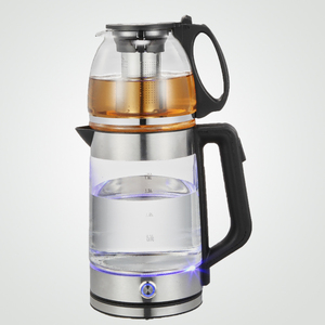 Hervidor eléctrico con pantalla digital inteligente de 1.8L + 1.2L Aislamiento táctil de vidrio de borosilicato que hierve rápidamente con luz azul - Product Image 3