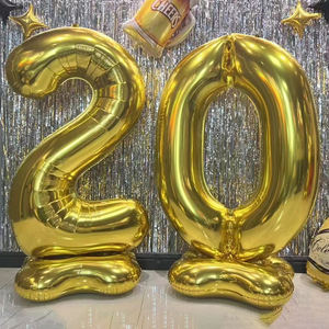 Personalizable Láser Plata/Oro Fiesta Decoración Grande Digital Niños <span class=keywords><strong>Feliz</strong></span> <span class=keywords><strong>Cumpleaños</strong></span> <span class=keywords><strong>65</strong></span> Pulgadas Número Foil Globos - Product Image 5