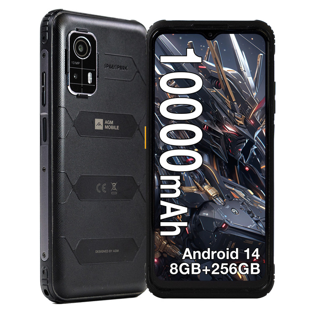 AGM H MAX Ultra 10000mAh OTG Reverse Charge T606 Android 14 16(8+8)GB+256GB 90Hz 4G Celular Rugged Phone Mobile Phone