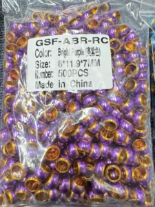 <span class=keywords><strong>2025</strong></span> sáng màu tím đậm 8mm 9mm Vẹt Nhôm Vòng vòng chim bồ câu Vẹt chân <span class=keywords><strong>tag</strong></span> để bán - Product Image 6