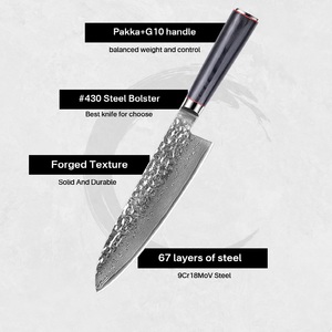 Đặt de cuchillos de cocina de lujo acero damasco japonés chuyên nghiệp cuatro piezas En embalaje cao cấp - Product Image 4