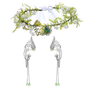 إكسسوارات شعر العروس الأكثر مبيعًا: تاج زهور مخصص للزفاف، زينة معصم العروس، إكليل زهور للزينة - Product Image 3