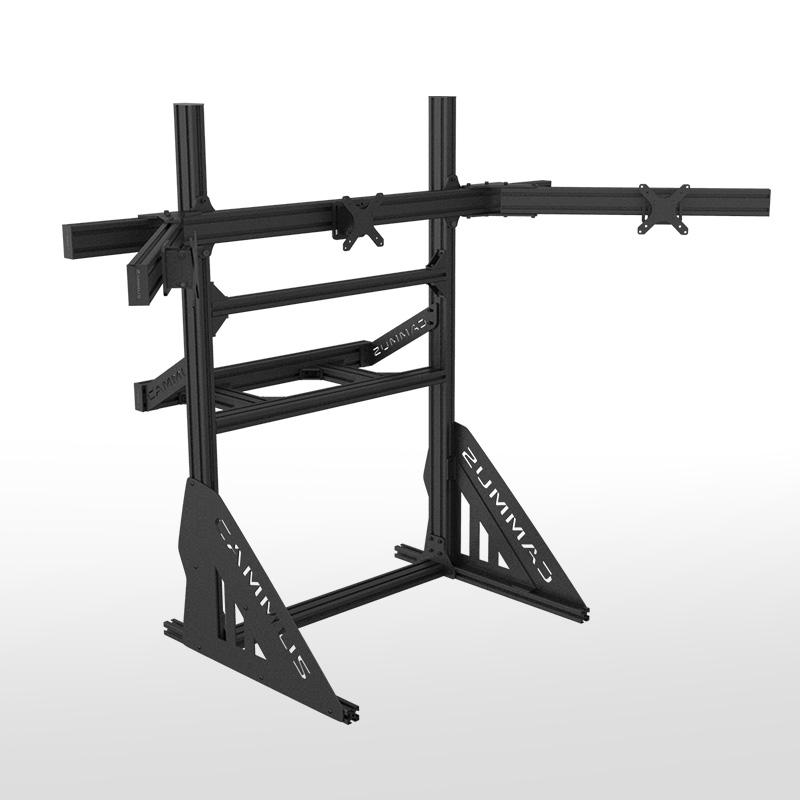 Support triple écran noir