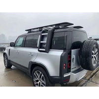 Échelle latérale en aluminium pour accès au toit, échelle d'escalade noire et argentée pour Land Rover Defender 90 110, accessoires modifiés tout-terrain