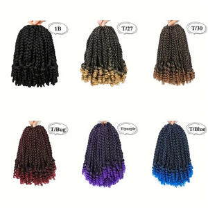 Extensions de <span class=keywords><strong>cheveux</strong></span> en crochet Passion Short Spring Twist, tresses en crochet, extensions de <span class=keywords><strong>cheveux</strong></span> professionnelles, boucles jumbo 3X <span class=keywords><strong>pour</strong></span> femmes - Product Image 5