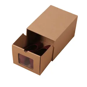 Коробка из крафт-бумаги для женской обуви на высоком каблуке