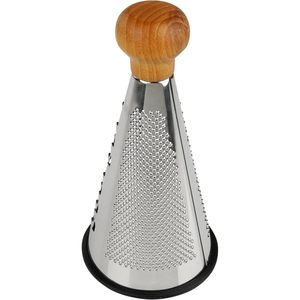 In stile classico in acciaio inox grattugia formaggio e grattugia vegetale con manico in legno sicuro certificato FSC - Product Image 3