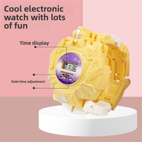 Montre robot électronique transformable en dessin animé, jouet éducatif en plastique pour enfants et étudiants, cadeau