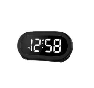 Tamanho pequeno Moderno LED Despertador Fotossensível Temperatura <span class=keywords><strong>Display</strong></span> Duplo Snooze Alarme De Carregamento Do Telefone Móvel De Plástico - Product Image 5