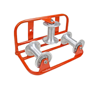 Poulie de câble électrique à trois roues en aluminium, rouleau de câble en aluminium, rouleau de câble d'angle au sol, guide de pose de câble
