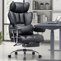 Chaise de jeu ergonomique robuste et confortable en cuir PU, chaise moderne avec hauteur réglable et rotation à 360 degrés