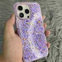 Coque de téléphone en sable mouvant d'amérique du sud pour Tecno Camon 18i/Pova neo Epoxy pailleté