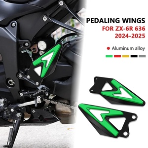 2019-2025 nouveau pour Kawasaki ZX-6R ZX6R accessoire moto système de carrosserie en aluminium repose-pieds pédale talon garde repose-pieds protecteur - Product Image 1