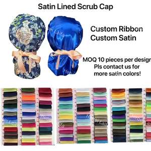 Chapeau de chirurgien avec doublure en satin, imprimé de dessins animés personnalisés, chapeau de chirurgien unisexe doublé de satin, imprimé de personnages - Product Image 3