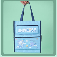 Sac à dos scolaire A4 pour enfants avec poignée, en toile écologique, durable, imperméable, imprimé dessin animé, mignon, pour documents d'étudiant