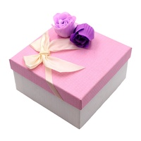 Hadiah Hari Valentine bunga berbentuk sabun ungu buatan organik beraroma bunga sabun mandi kelopak bunga mawar