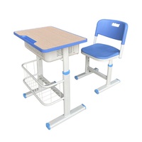 Chaises d'école en métal durable et direct d'usine Table de formation unique moderne pour utilisation en classe primaire et secondaire