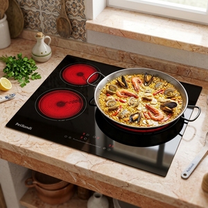 Placa de Cocción Vitrocerámica de 60 cm con 3 Quemadores y Zona Triple Profesional de 30 cm <span class=keywords><strong>para</strong></span> Paella, Control Táctil Deslizante, Placa Eléctrica Integrada, +15 Años de Garantía - Product Image 2