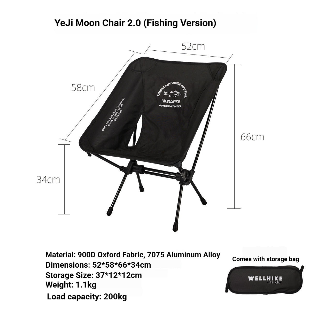YeJi moon chair 2.0 - fishing