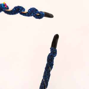 Fascia per capelli brillante con <span class=keywords><strong>colore</strong></span> oro Twist in <span class=keywords><strong>metallo</strong></span> da donna Outdoor Casual per capelli QIYUE - Product Image 4
