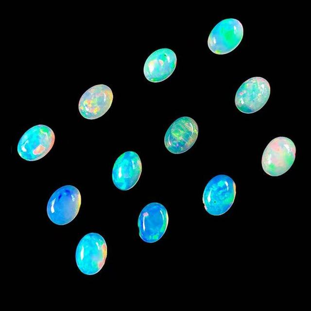 Wholesale Natural Opal Cabochons Egg/Oval Shape Polished Flat-Bottomed Gemstones with Heat Treatment