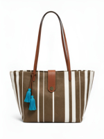 Sac à bandoulière de voyage pour yoga, sac fourre-tout polyvalent en chanvre, sac rayé de luxe personnalisé pour femmes