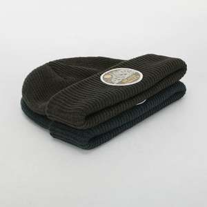 Gorro de Invierno para Mujer, Estilo Moderno, con Etiqueta de Cuero, Gorro de Punto con Pompón de Piel, Gorro de Esquí de Acrílico - Product Image 1