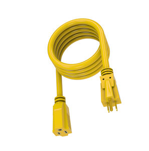 <span class=keywords><strong>Rallonge</strong></span> électrique jaune de haute qualité, 12/3 AWG, <span class=keywords><strong>rallonge</strong></span> extérieure, 3 broches, résistante aux intempéries, idéale pour une utilisation en extérieur, 125V 15A 1875W - Product Image 2