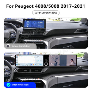 <span class=keywords><strong>Autoradio</strong></span> MOOKAKA double écran 12,3 pouces pour Peugeot 4008/<span class=keywords><strong>5008</strong></span> 2017-2021 Android 15 <span class=keywords><strong>GPS</strong></span> Navi Stéréo Carplay sans fil - Product Image 2
