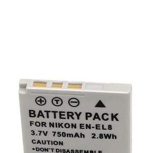 แบตเตอรี่ EN-EL8 750mAh สำหรับกล้อง Nikon Coolpix P1 P2 S1 S2 S3 ได้รับการรับรองมาตรฐาน CE RoHS ขายส่งจำนวนมาก เกรด Tier 1 เซลล์เต็ม - Product Image 2