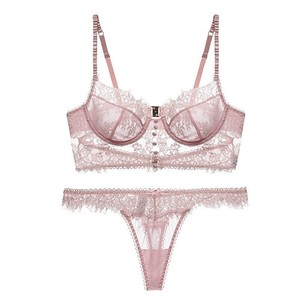 Set di Lingerie in Pizzo di Alta Qualità, Reggiseno Trasparente con Perizoma, Bralette in Pizzo con Chiusura a Doppio Gancio - Product Image 3