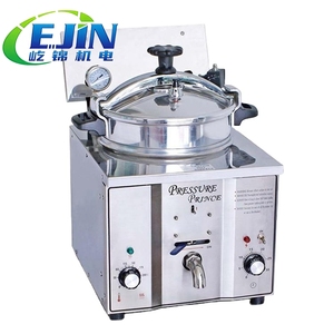 Nueva Freidora Eléctrica Comercial de Acero Inoxidable, Freidora de Pollo a Presión, 220V 16L EJIN, Equipo de Cocina McDonald's - Product Image 1