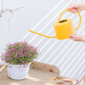 Decor 1.3L White Stainless Steel Metal Watering Flowers Plants Indoor Outdoor Garden Watering Can For Bonsai