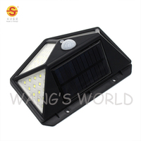 Lampe solaire à 100 LED avec 12 heures d'éclairage, lampe murale moderne décorative pour extérieur, jardin