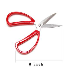Multifunctional DIY Mini Stainless Steel Red Traditional Household Scissors for Office Craft with Smooth <b>Edge</b> Shearing - Product Image 2